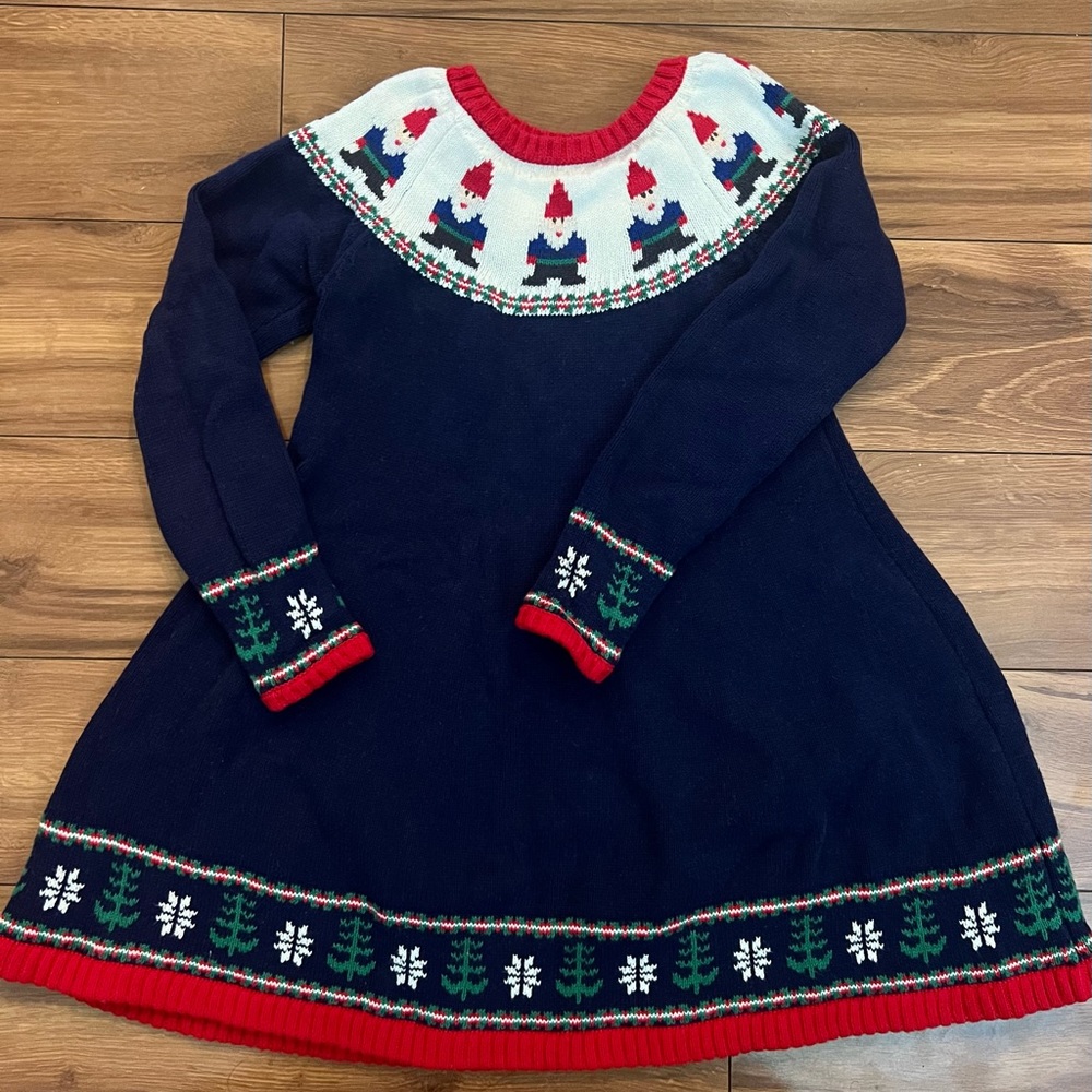 Hanna Andersson Gnome Fair Isle Sweater Dress sizes 6-7 & 10